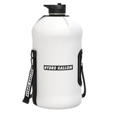 hydro gallon 1 one gallon water bottle jug with sports gym insulated sleeve hydrojug straw handle shoulder strap bpa free leakproof 128 oz time markers